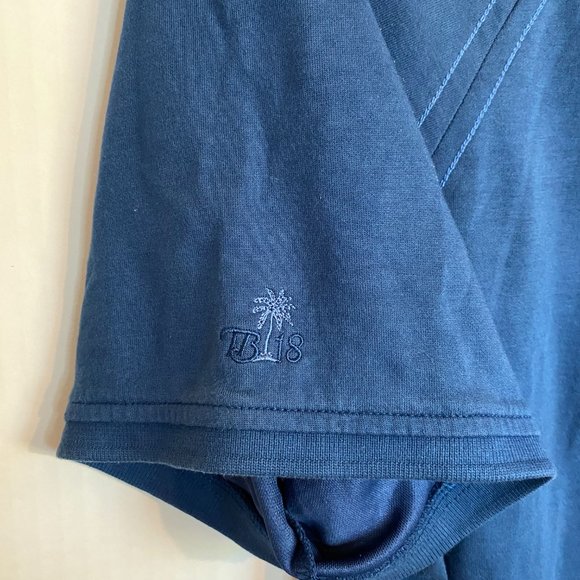 Tommy Bahama 18 Golf Blue Polo Shirt Mens Size X- Large Solid Blue - Picture 5 of 8